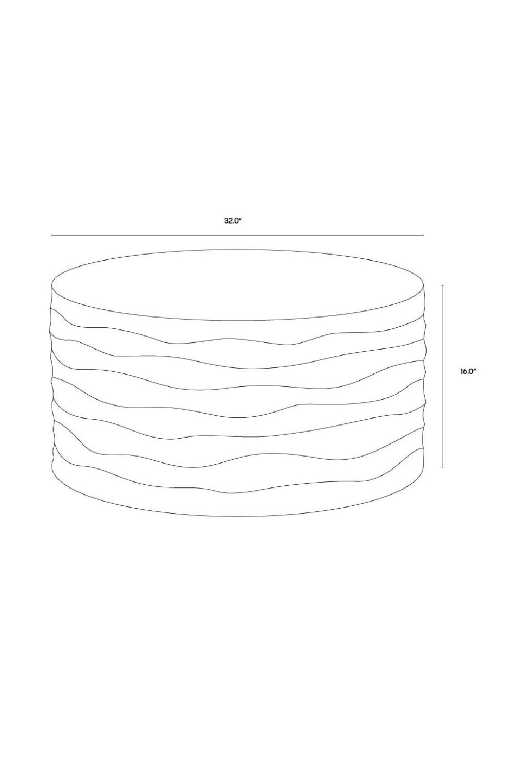 Hand-Sculpted Concrete Coffee Table | Splendido Corey | Oroa.com