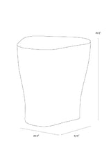 Modern European furniture - White Freeform Outdoor End Table L - www.oroa.com