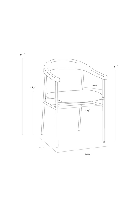 Modern European furniture - Rubberwood Back Dining Chair - www.oroa.com