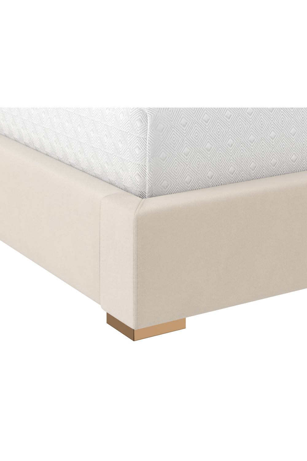 Taupe Hexagonal-Tufted King Bed | Splendido Alisha | Oroa.com