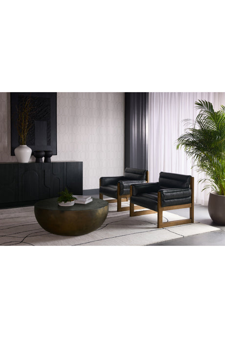 Modern European furniture - Round Antique Bronze Coffee Table - www.oroa.com