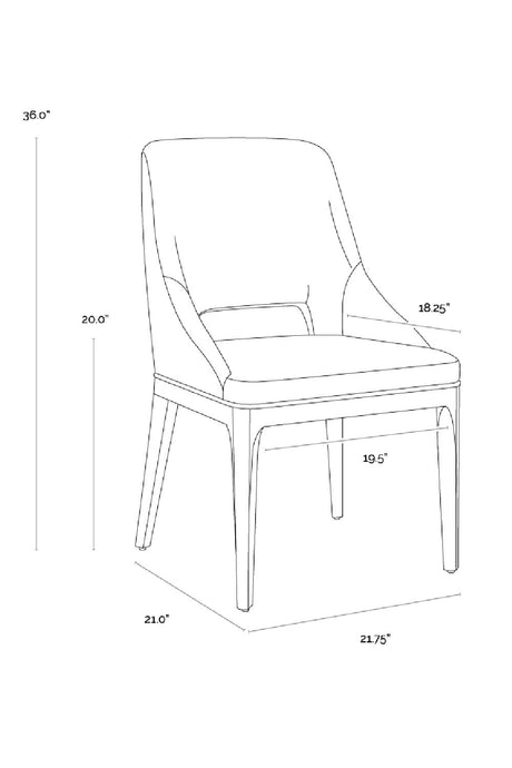 Modern European furniture - Cutout Design Dining Chair - www.oroa.com