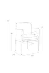Modern European furniture - Yellow Fabric Dining Armchair - www.oroa.com