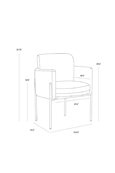 Modern European furniture - Yellow Fabric Dining Armchair - www.oroa.com