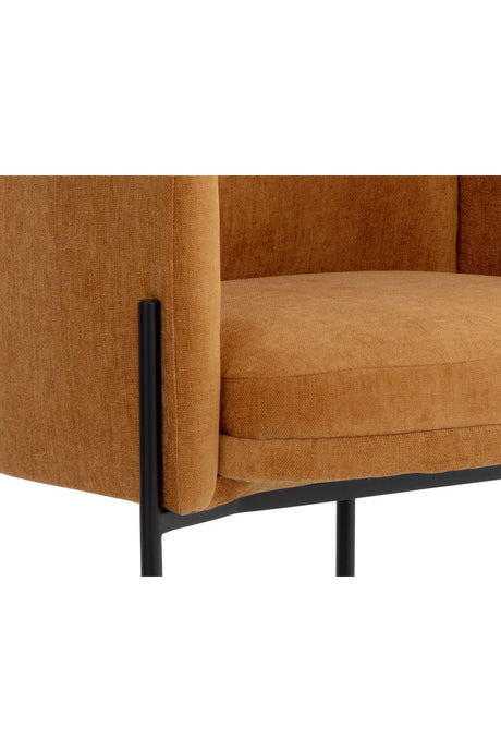 Modern European furniture - Yellow Fabric Dining Armchair - www.oroa.com