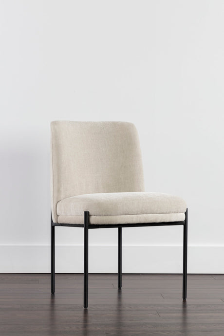 Modern European furniture - Textured Fabric Dining Chair - www.oroa.com