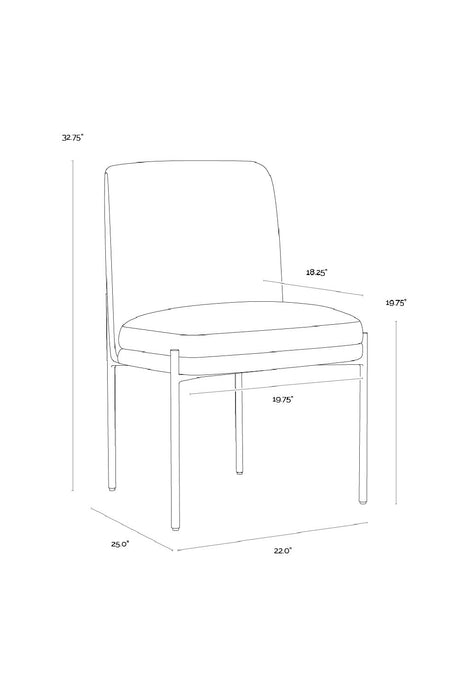 Modern European furniture - Textured Fabric Dining Chair - www.oroa.com