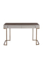 Modern European furniture - Cream Leather Look 2-Drawer Desk - www.oroa.com