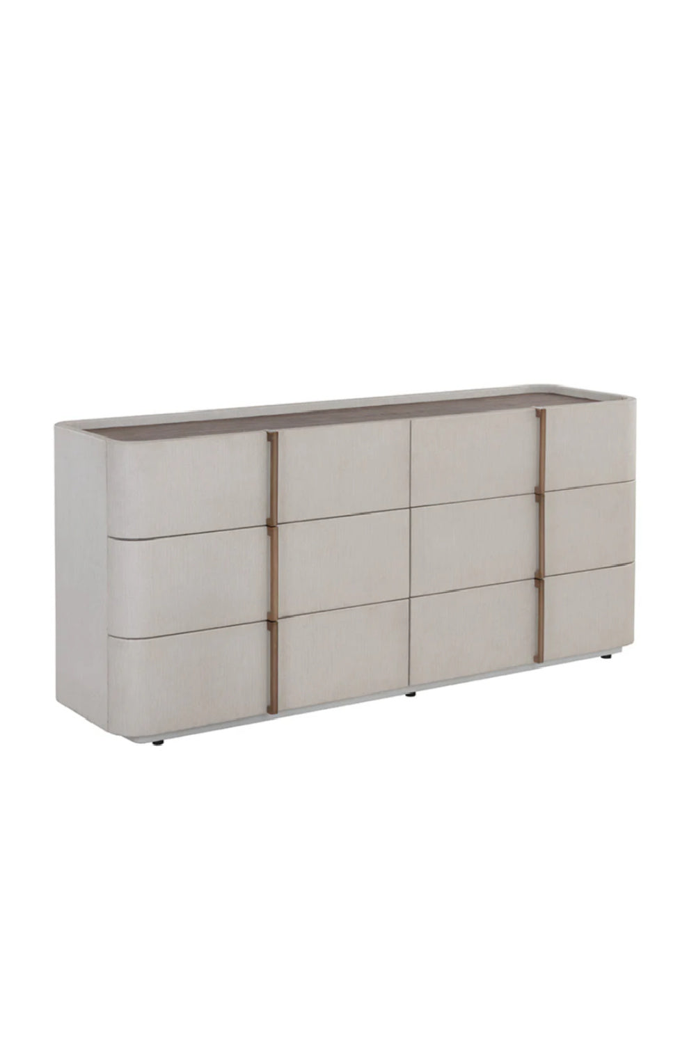 Modern European furniture - Leather-Look 6-Drawer Dresser - www.oroa.com
