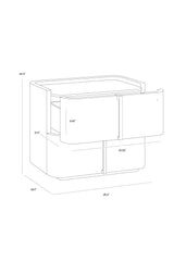 Modern European furniture - Leather-Look 2-Drawer Nightstand - www.oroa.com