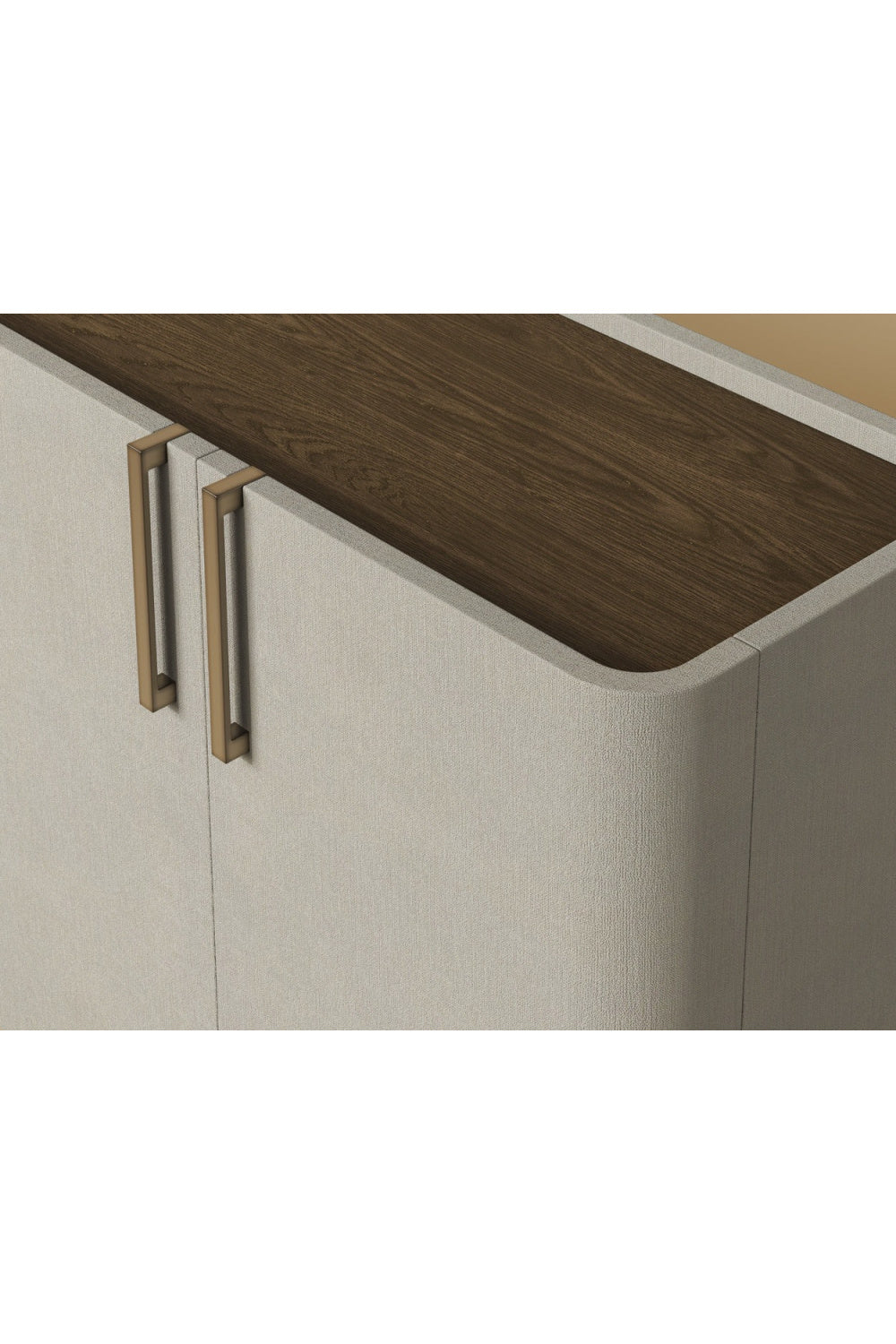 Modern European furniture - Cream Leather 4-Door Sideboard - www.oroa.com