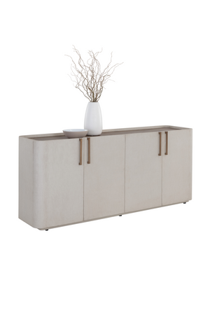 Cream Leather 4-Door Sideboard | Splendido Jamille