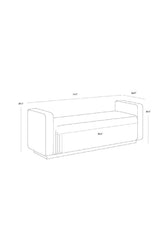 Modern European furniture - Channel-Tufted Fabric Bench - www.oroa.com