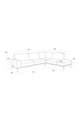 Modern European furniture - Brown Leather Chaise Sofa - www.oroa.com