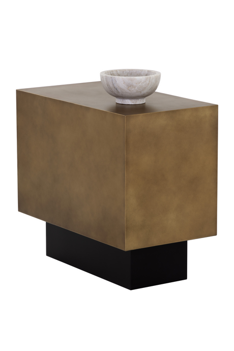 Modern European furniture - Rectangular Brass Side Table - www.oroa.com