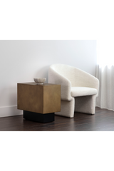 Modern European furniture - Rectangular Brass Side Table - www.oroa.com