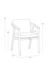 Modern European furniture - Cream Padded Outdoor Dining Chair - www.oroa.com