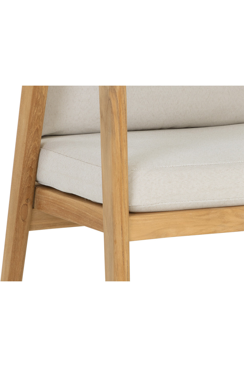 Modern European furniture - Cream Padded Outdoor Dining Chair - www.oroa.com