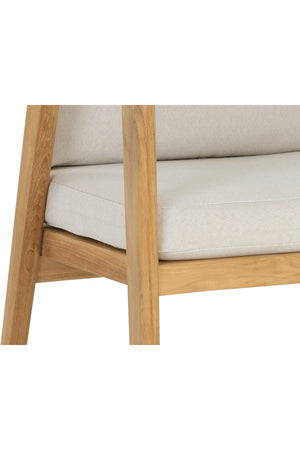 Modern European furniture - Cream Padded Outdoor Dining Chair - www.oroa.com