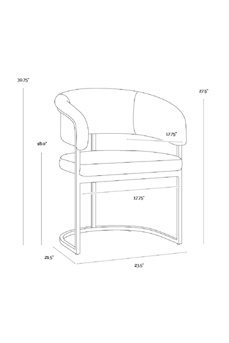 Modern European furniture - Teal Fabric Cantilevered Dining Chair - www.oroa.com