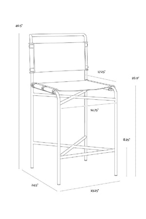 Classic Leather Counter Stool | Splendido Corrigan | Oroa.com
