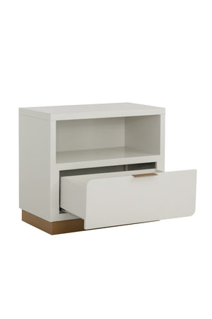 Modern European furniture - Rectangular Cream Bedside Table - www.oroa.com