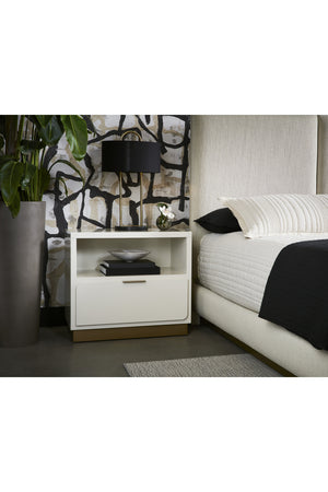 Modern European furniture - Rectangular Cream Bedside Table - www.oroa.com