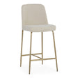 Antique Brass Fabric Counter Stool by Splendido Zeke