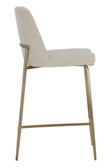 Modern European furniture - Antique Brass Fabric Counter Stool - www.oroa.com