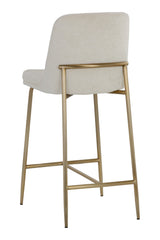 Modern European furniture - Antique Brass Fabric Counter Stool - www.oroa.com