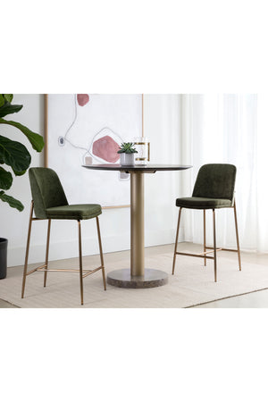 Antique Brass Fabric Counter Stool | Splendido Zeke | Oroa.com