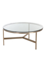 Modern European furniture - Bronze Framed Glass Coffee Table - www.oroa.com