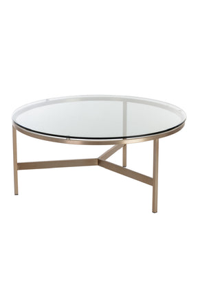 Bronze Framed Glass Coffee Table by Splendido Flato