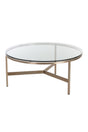 Modern European furniture - Bronze Framed Glass Coffee Table - www.oroa.com