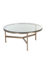 Modern European furniture - Bronze Framed Glass Coffee Table - www.oroa.com