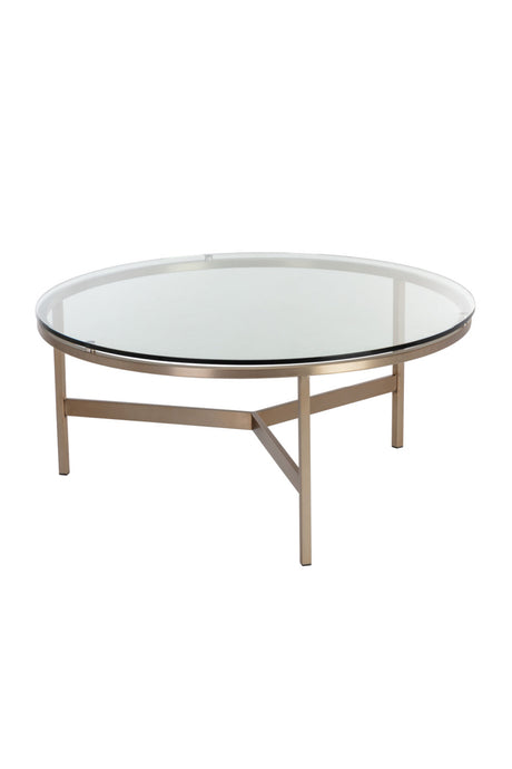 Modern European furniture - Bronze Framed Glass Coffee Table - www.oroa.com