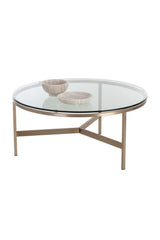Modern European furniture - Bronze Framed Glass Coffee Table - www.oroa.com