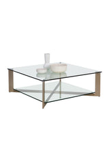 Modern European furniture - Square Glass Coffee Table - www.oroa.com