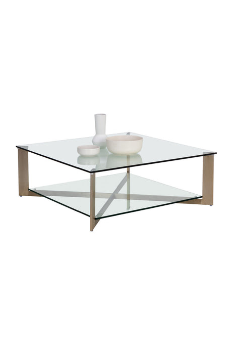 Modern European furniture - Square Glass Coffee Table - www.oroa.com