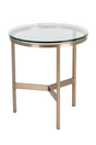 Tempered Glass Round End Table  Modern European furniture - www.oroa.com