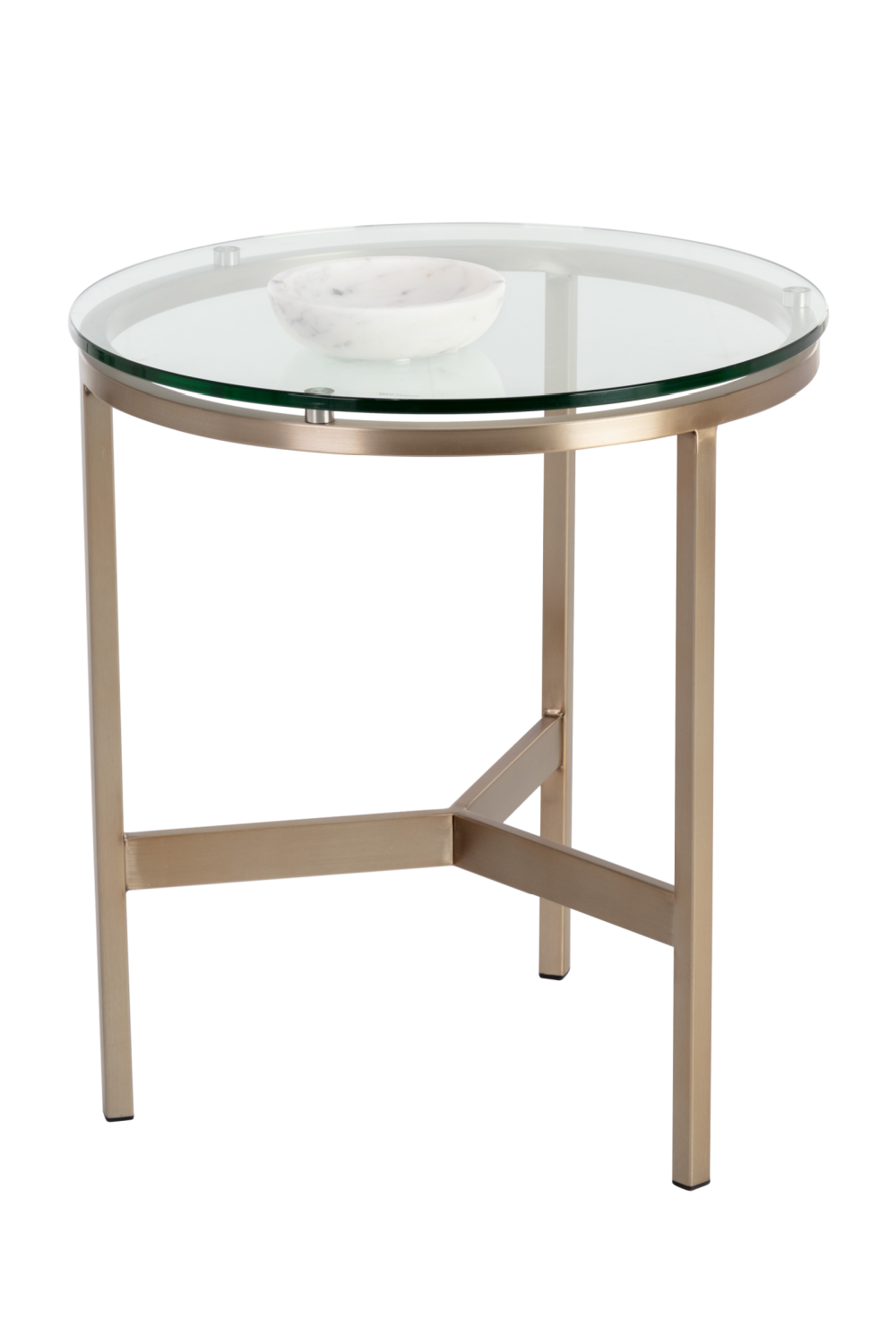 Tempered Glass Round End Table | Splendido Flato