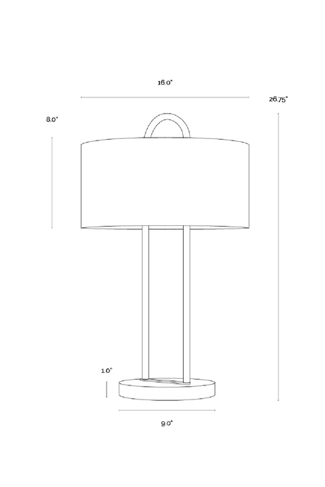 Modern European furniture - Drum Shade Table Lamp - www.oroa.com