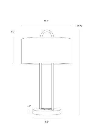 Drum Shade Table Lamp | Splendido Kezna | Oroa.com