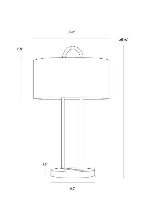 Modern European furniture - Drum Shade Table Lamp - www.oroa.com