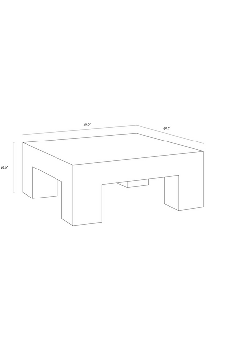 Modern European furniture - Square Indoor/Outdoor Coffee Table - www.oroa.com