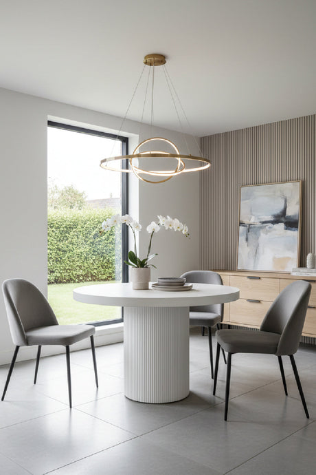 White Concrete Indoor/Outdoor Dining Table | Splendido Nicolette
