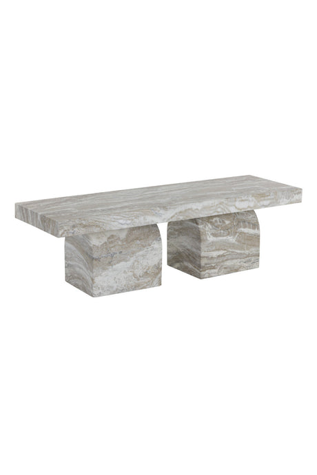 Modern European furniture - Sand Marble Concrete Outdoor Bench - www.oroa.com