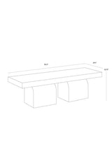 Modern European furniture - Sand Marble Concrete Outdoor Bench - www.oroa.com