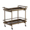 Modern European furniture - Black Glass Shelves Bar Cart - www.oroa.com