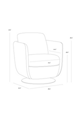 Modern European furniture - Gold Base Swivel Lounge Chair - www.oroa.com